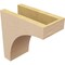 Ekena Millwork 5"W x 10"D x 10"H Classic Stockport Rough Cedar Woodgrain TimberThane Corbel, Primed Tan CORUR05X10X10STORCPR - alternate 2